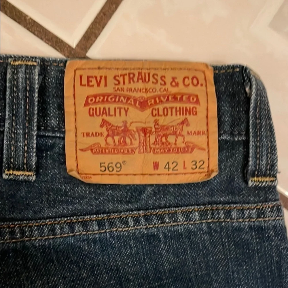 Levi's Blue Relaxed Loose Straight Jeans Size W42 L32